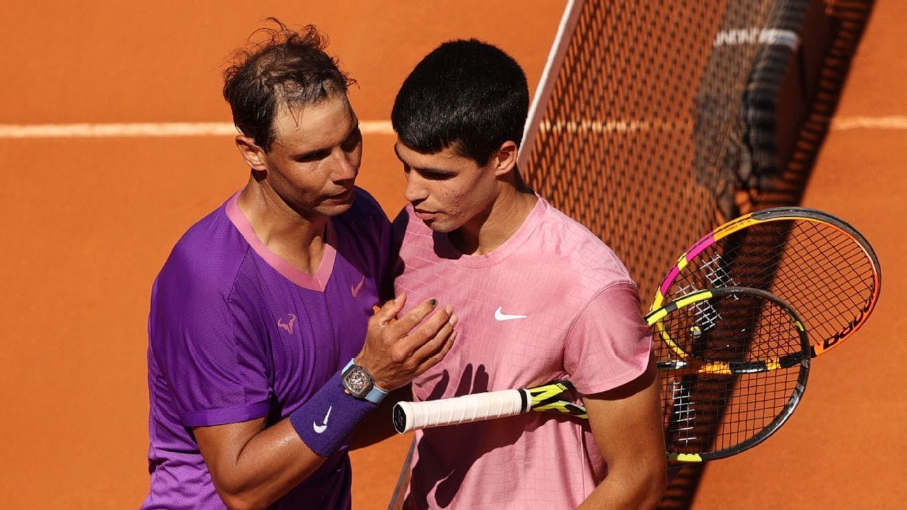 Tennis stars Rafael Nadal, Carlos Alcaraz team up to play doubles for Paris 2024